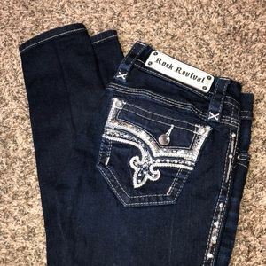 Rock revival skinny jeans dark wash NWOT